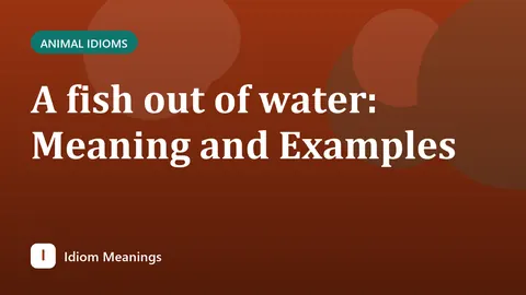 A fish out of water: Meaning and Examples