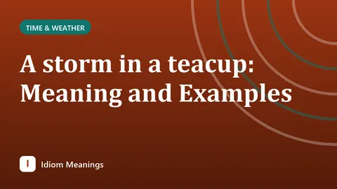 A storm in a teacup: Meaning and Examples