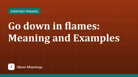 Go down in flames: Meaning and Examples