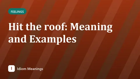 Hit the roof: Meaning and Examples