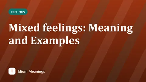 Mixed feelings: Meaning and Examples