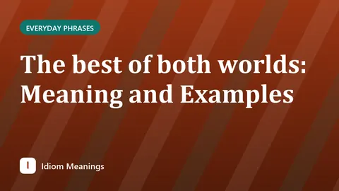 The best of both worlds: Meaning and Examples